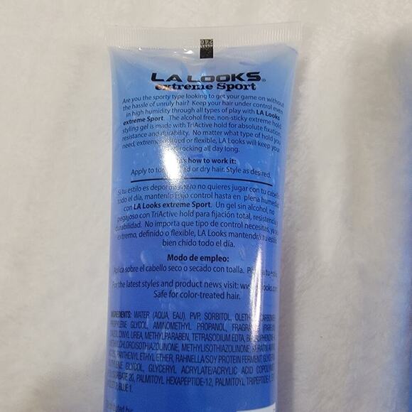 LA LOOKS EXTREME SPORT LEVEL 10+ HOLD ALCOHOL FREE HAIR GEL 8 Oz Each Lot 5 - Picture 3 of 6